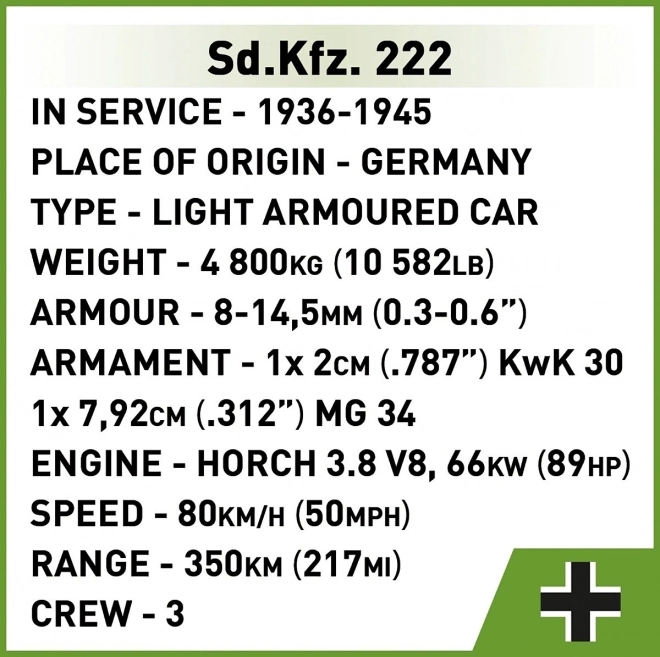 Sada stavebnice Sd.Kfz. 222