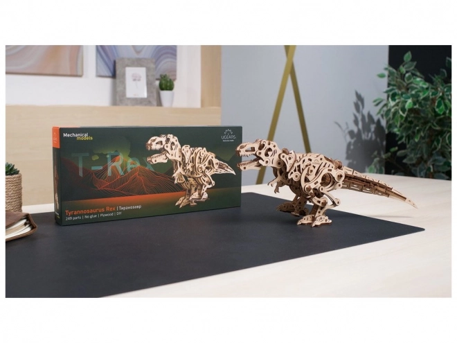 Ugears 3D drevené mechanické puzzle Tyrannosaurus Rex