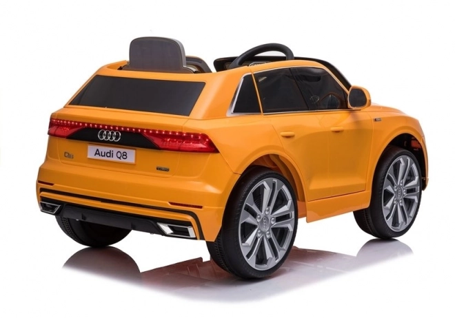 Elektrické auto Audi Q8 pre deti, žlté lakované