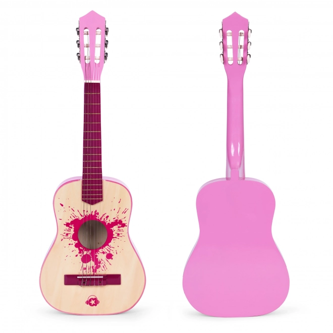 Detská gitara ružová veľká - 6 strún ECOTOYS