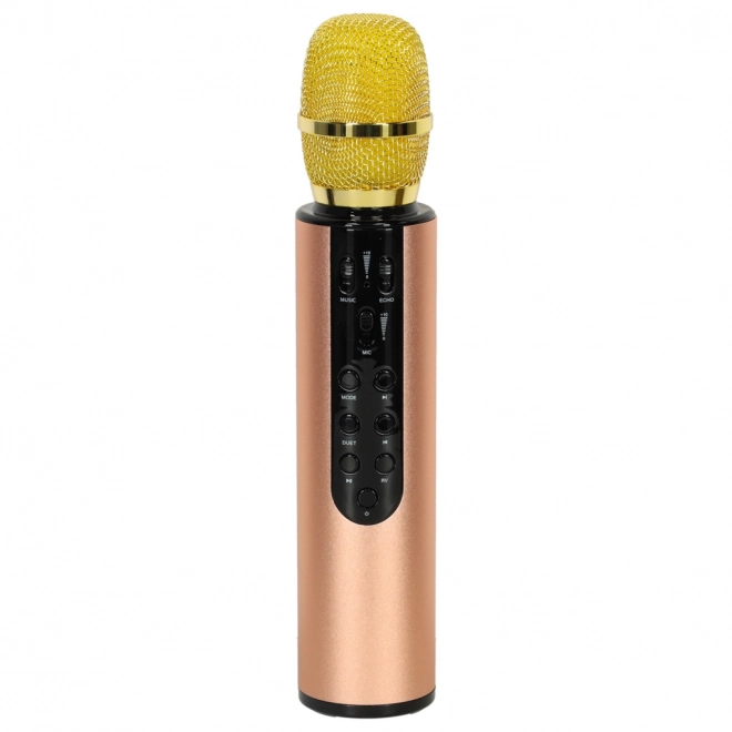 Bezdrôtový karaoke mikrofón s Bluetooth – Zlatý