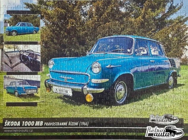 Retro autá puzzle Škoda 1000 MB (1966)