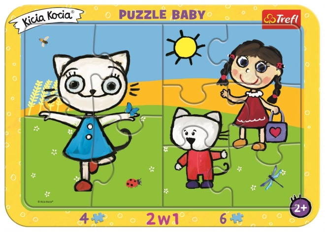 Trefl Baby puzzle Kicia Kocia: Šťastné kotě 2v1