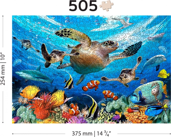 Drevené puzzle Život v oceáne