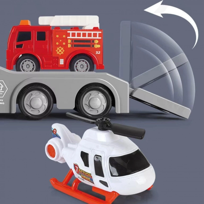 Červená Hasičská Dodávka CITY TRUCK so Zvukovými a Svetelnými Efektmi