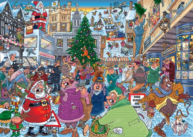 Jumbo Puzzle Wasgij Vianoce 19: Santa Chvátá! 2x1000 dielikov