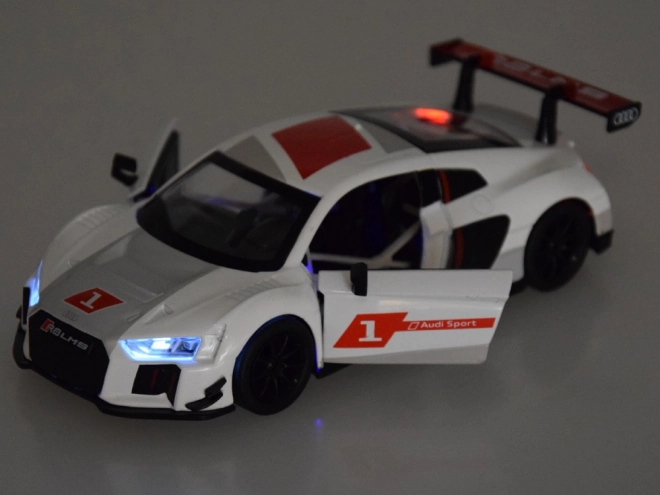 Kovový model auta Audi R8 LMS mierka 1:32 so zvukmi a svetlami