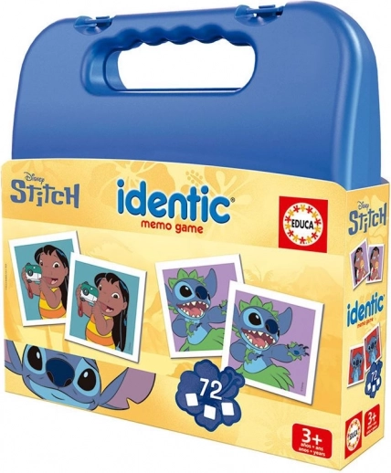 EDUCA Pexeso Kufrík Stitch 72 kartičiek