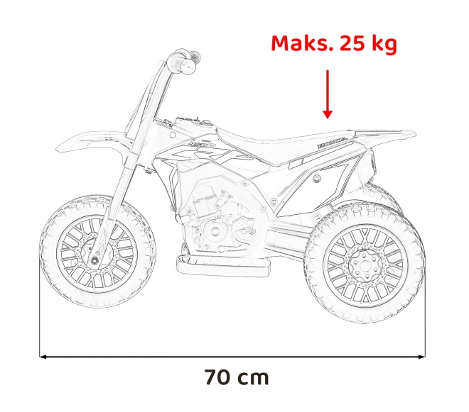 Deti Motocykel Cross Honda CRF 450R Červený