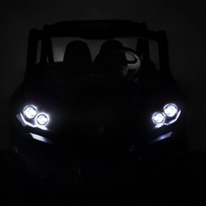 Detský kočík SuperStar čierny + pohon 4x4 + diaľkové ovládanie + úložný priestor + MP3 LED + zámok dverí