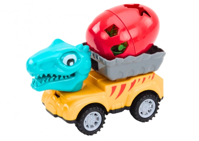 Auto Dino s vajcom a prívesom – set figúrok