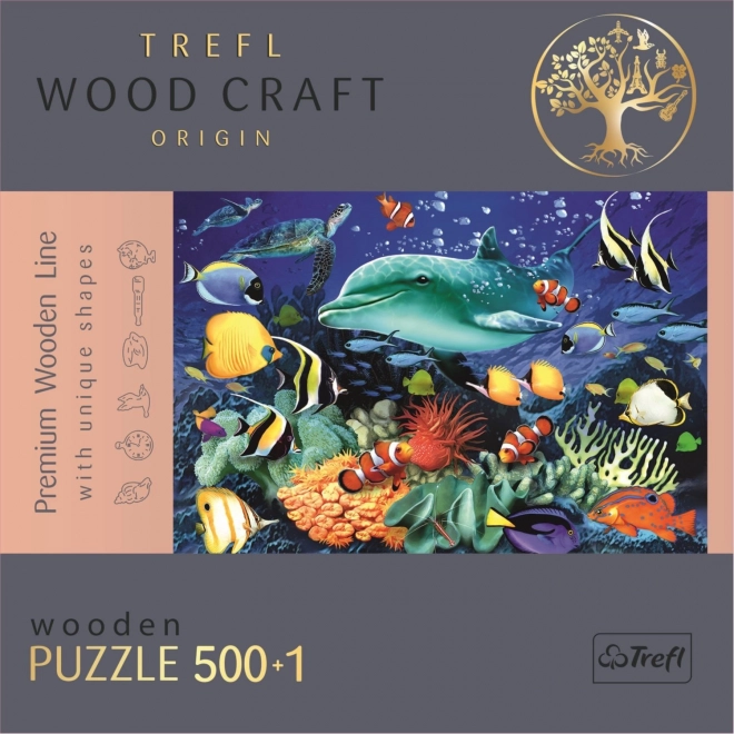 Trefl Wood Craft Origin Puzzle Život v mori 501 dielikov