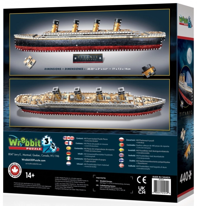 3D puzzle Titanic od Wrebbit