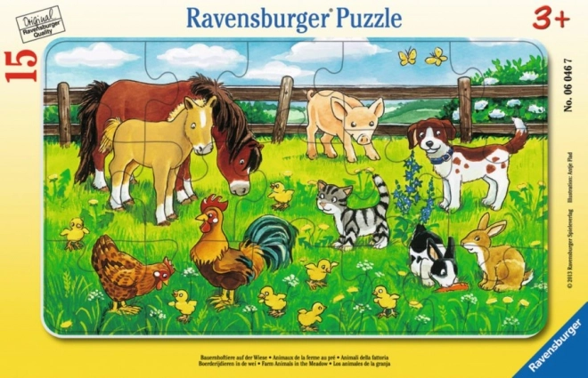 Puzzle 15 dielikov Domáce zvieratá Ravensburger