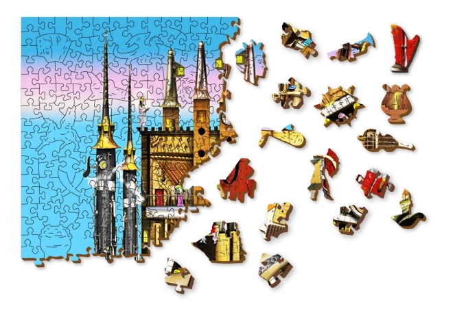 Hudobný hrad 2v1 drevené puzzle