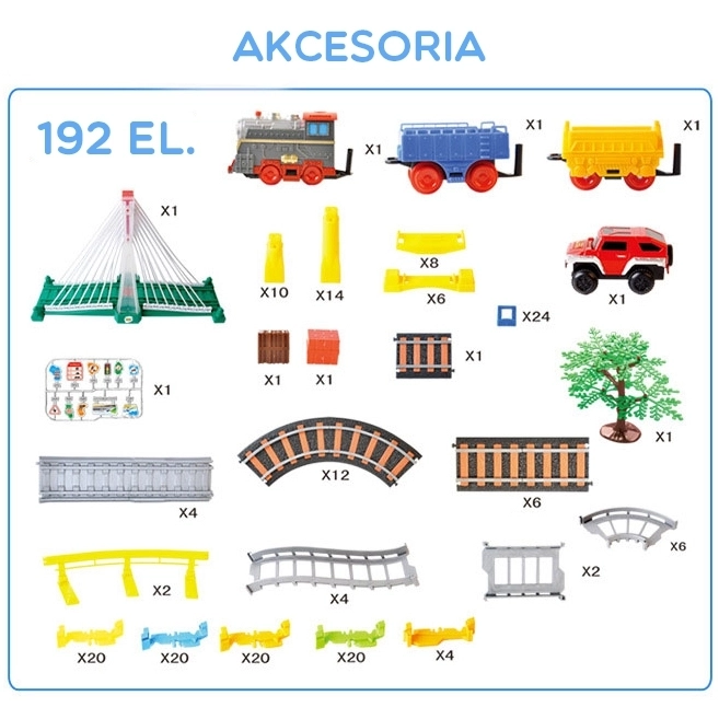 Woopie Elektrická pretekárska dráha a vlak 2v1