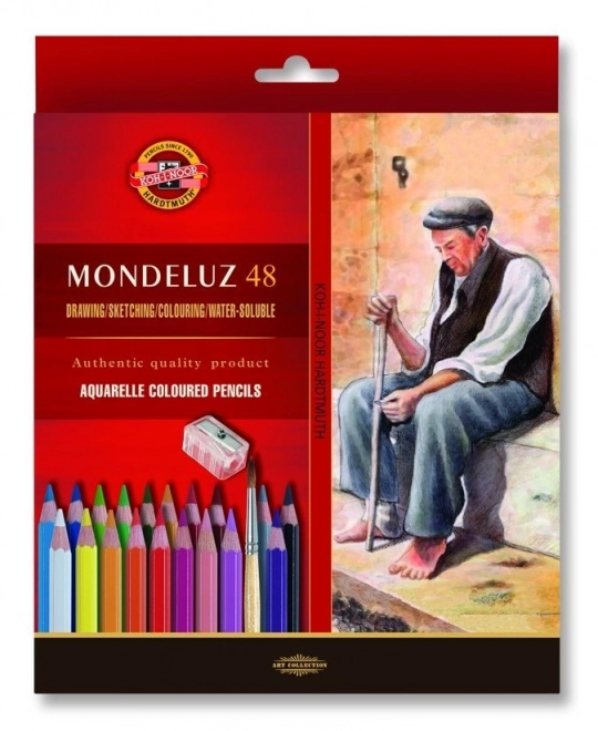 Akvarelové pastelky Mondeluz 48 ks