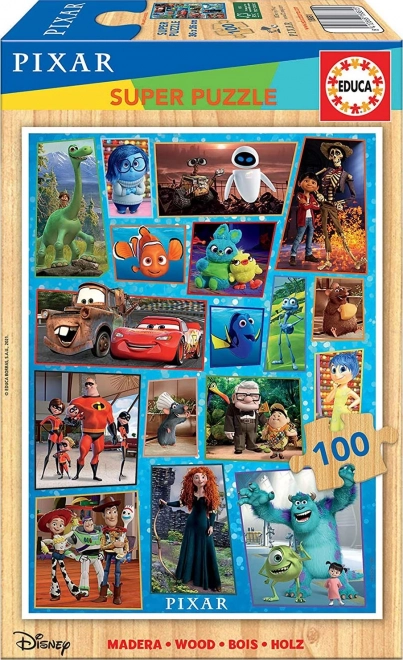 Drevené puzzle Disney Pixar 100 dielikov