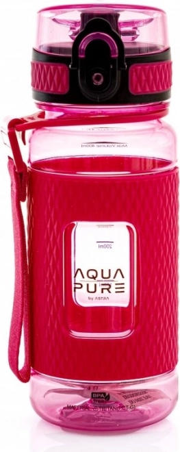 Zdravá fľaša na vodu Aqua Pure 400 ml ružová