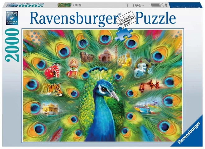 Puzzle Země pávov 2000 dielikov