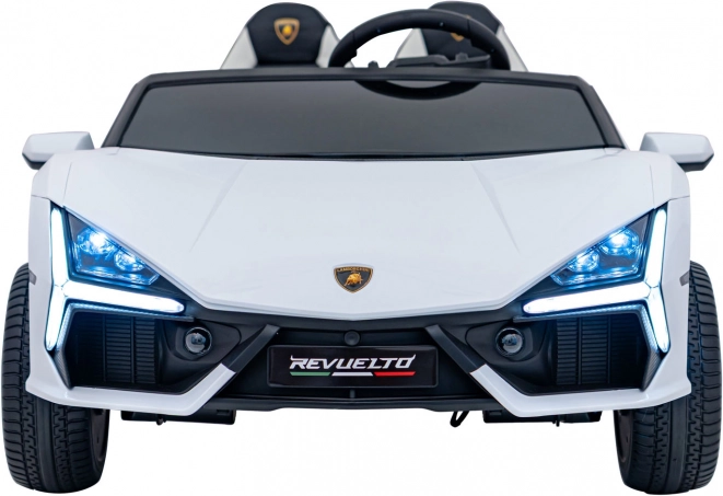 Detské elektrické auto Lamborghini Revuelto XL 24V – biele, dvojmiestne