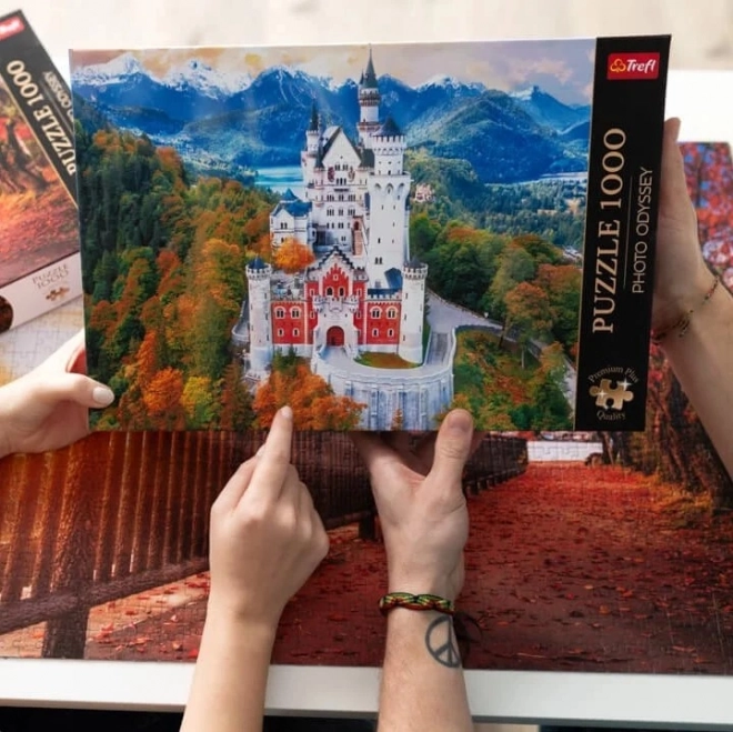 Puzzle 1000 dielikov - Premium Plus - Foto Odyssey - Zámok Neuschwanstein, Nemecko