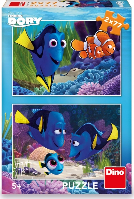 Puzzle Dino Hľadá sa Dory 2×77 dielikov