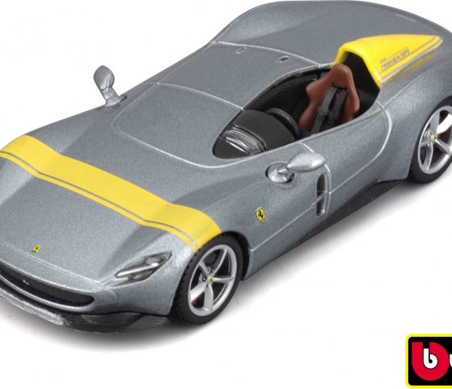 Bburago Ferrari Monza SP1 strieborná/žltá