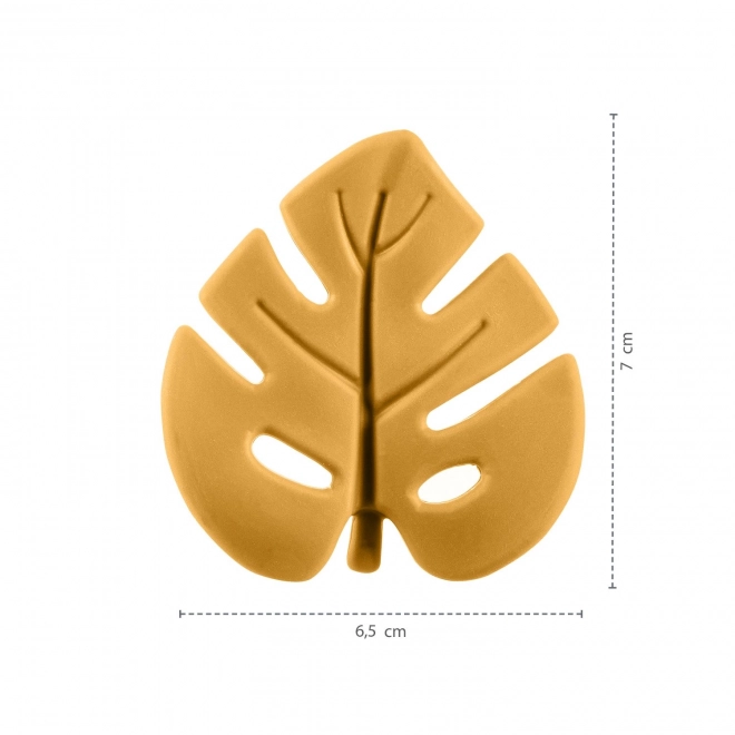 Silikónové hryzátko Leaf staroružové