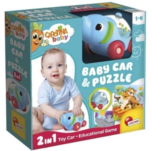 Autíčko slon a puzzle - Carotina Baby