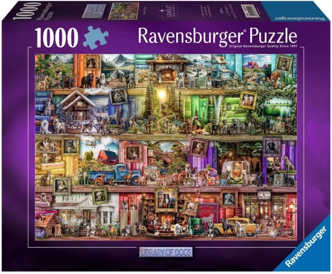 Puzzle Psia knižnica 1000 dielikov