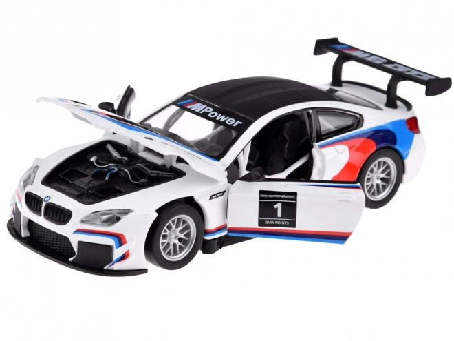 Kovový model športového auta BMW M6 GT3 v mierke 1:32