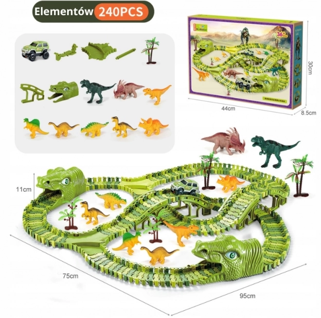 Dinosauria závodná dráha 240 dielov