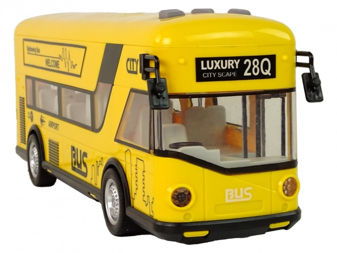 Autobus mestský žltý s trenírovým pohonom 1:18