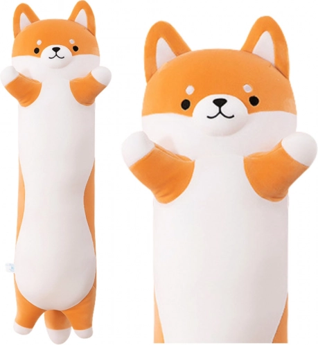 Plyšový pes shiba – podlhovastá vankúšová hračka 60 cm