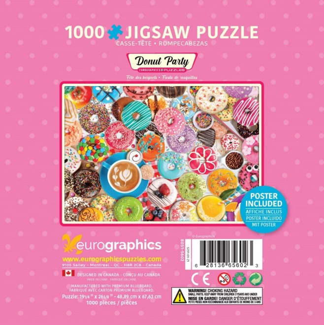 Eurographics Puzzle v plechovej krabičke Koblihová oslava 1000 dielikov