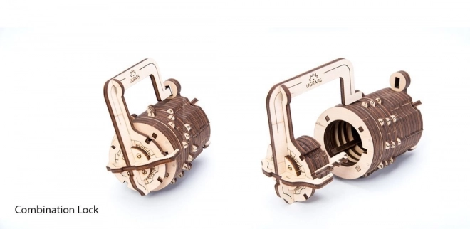 Ugears 3D puzzle - Číselný zámok 34 dielikov