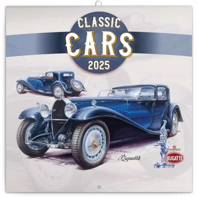 Poznámkový kalendár Classic Cars – Václav Zapadlík, 2025