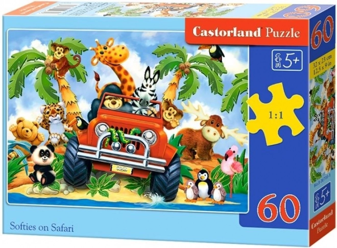 Castorland Puzzle Dobrodruhovia na Safari 60 Dielikov