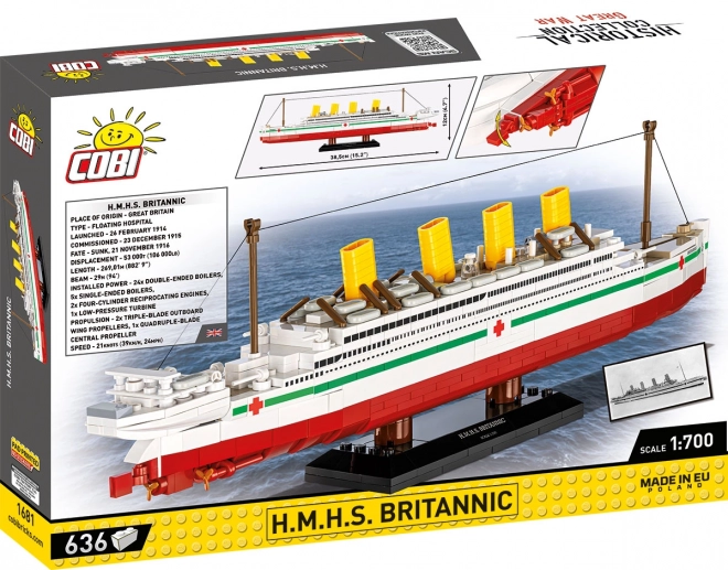 Model zaoceánskeho parníka H.M.H.S. Britannic v mierke 1:700