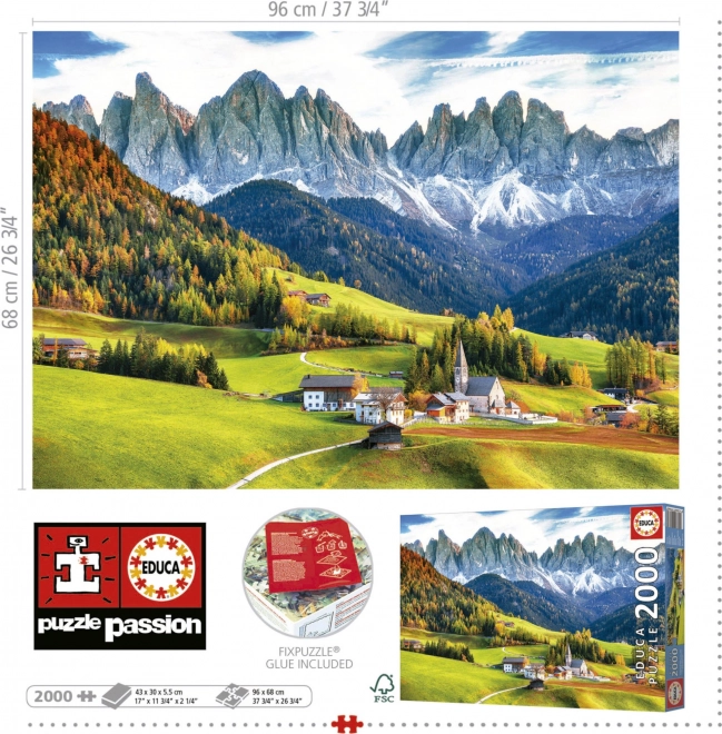 Educa Puzzle Jeseň v Dolomitoch 2000 dielikov