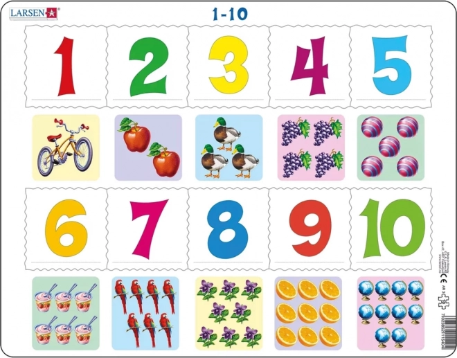 Larsen puzzle Čísla 1-10, 10 dielov