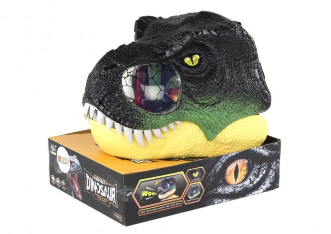 Maska dinosaura s nastaviteľným pásom a svetelnými a zvukovými efektmi