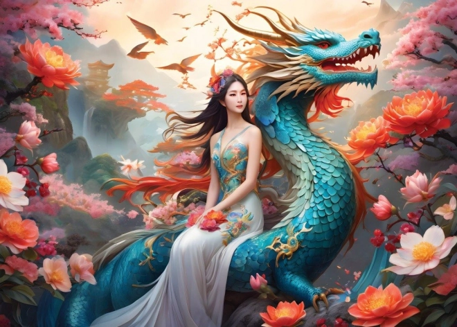 Bluebird Puzzle Modrý drak 500 dielov