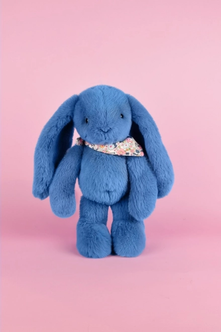 Plyšový králik s modrou šatkou 35 cm