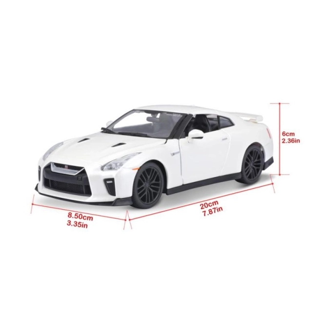 Bburago 1:24 Nissan GT-R Metallic 18-21082 – Biela