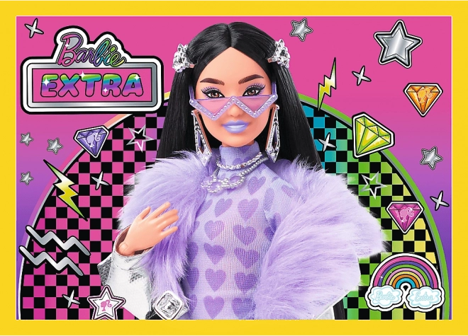 Puzzle 4v1 veselý svet Barbie