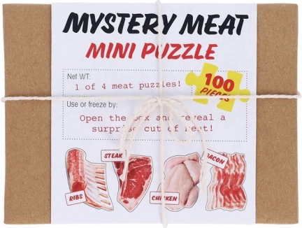 Mini puzzle prekvapenie Mäso 100 dielikov