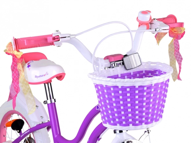 Dievčenský bicykel Royal Baby Star Girl modrý 14 palcov