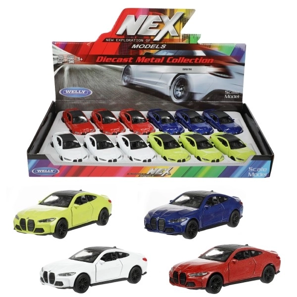 Model auta BMW M4 na spätné natiahnutie 12 cm